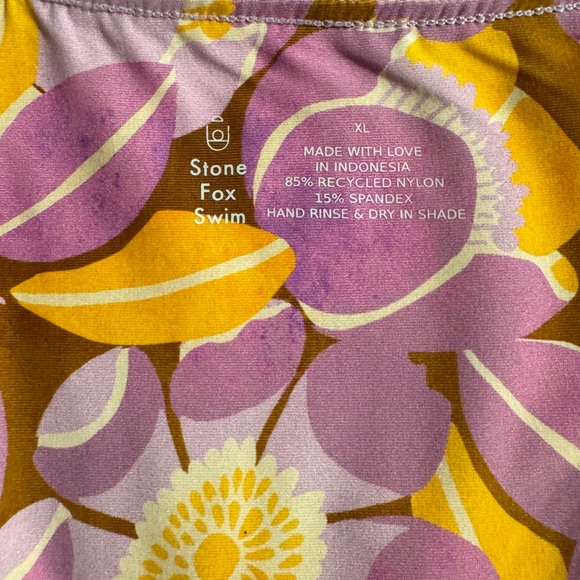 Stone Fox Swim Bikini Bottom in Retro Bloom size XLarge - Picture 3 of 3